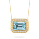 Sky Blue Topaz and Diamond Necklace