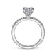 Noa White Gold Round Engagement Ring Setting