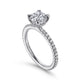 Noa White Gold Round Engagement Ring Setting