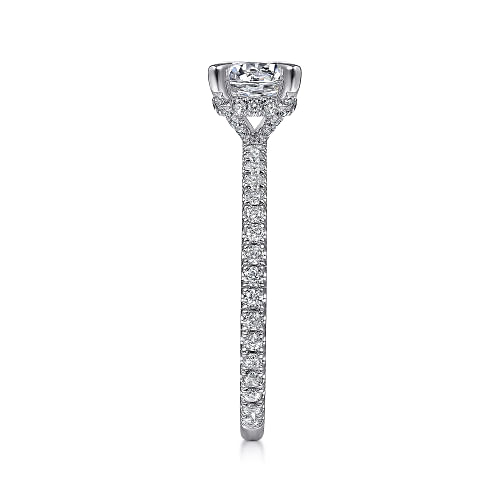 Noa White Gold Round Engagement Ring Setting