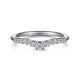 Curved Diamond Wedding Band