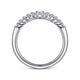 Curved Diamond Wedding Band