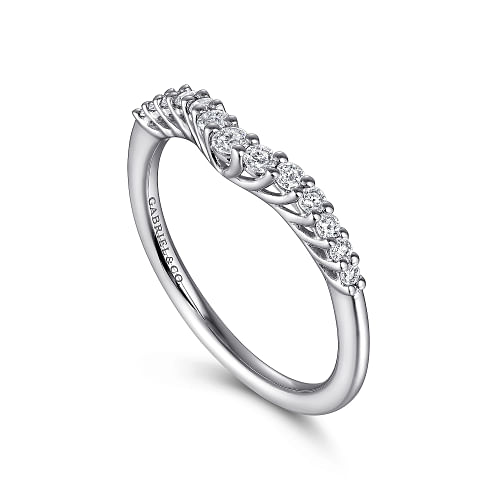 Curved Diamond Wedding Band