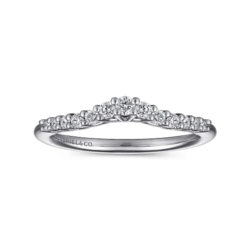 Curved Diamond Wedding Band