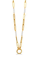 Pearl Accent Paperclip Chain