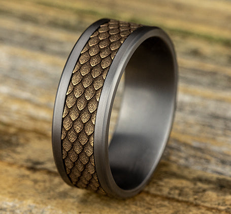 Dragon Scale Wedding Band