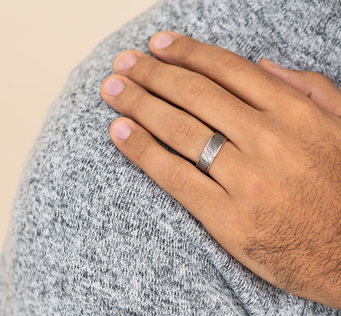 Lava Rock Wedding Band
