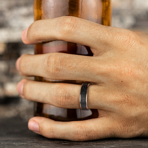 Mokume Wedding Band
