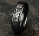 Vintage Script Wedding Band