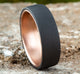 Rose Gold & Tantalum Wedding Band