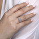 Sanaa White Gold Three-Stone Diamond Engagement Ring Setting