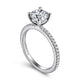 Stefanie White Gold Round Diamond Engagement Ring Setting