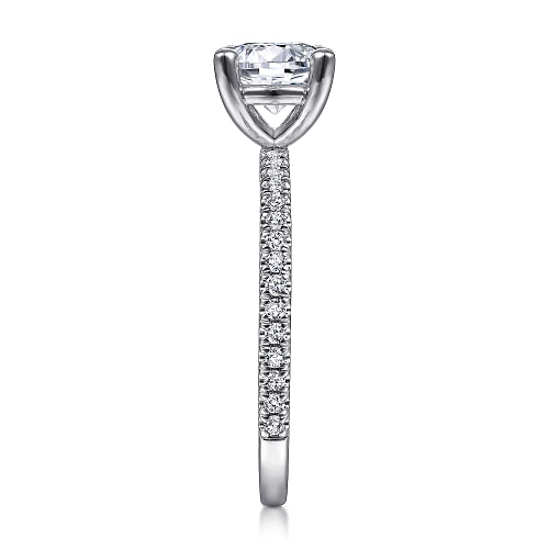 Stefanie White Gold Round Diamond Engagement Ring Setting