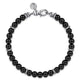 Sterling Silver and Black Onyx Beaded Bracelet