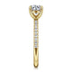 Twain Yellow Gold Round Diamond Engagement Ring Setting
