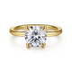 Tiana Yellow Gold Round Solitaire Diamond Engagement Ring Setting