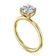 Tiana Yellow Gold Round Solitaire Diamond Engagement Ring Setting