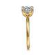 Tiana Yellow Gold Round Solitaire Diamond Engagement Ring Setting