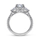 Tierra White Gold Three-Stone Engagement Ring Setting