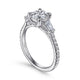 Tierra White Gold Three-Stone Engagement Ring Setting