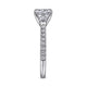 Tierra White Gold Three-Stone Engagement Ring Setting