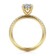 Twain Yellow Gold Round Diamond Engagement Ring Setting