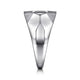 Sterling Silver Black Spinel Pave Signet Ring