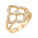 Lotus Flower Diamond Ring
